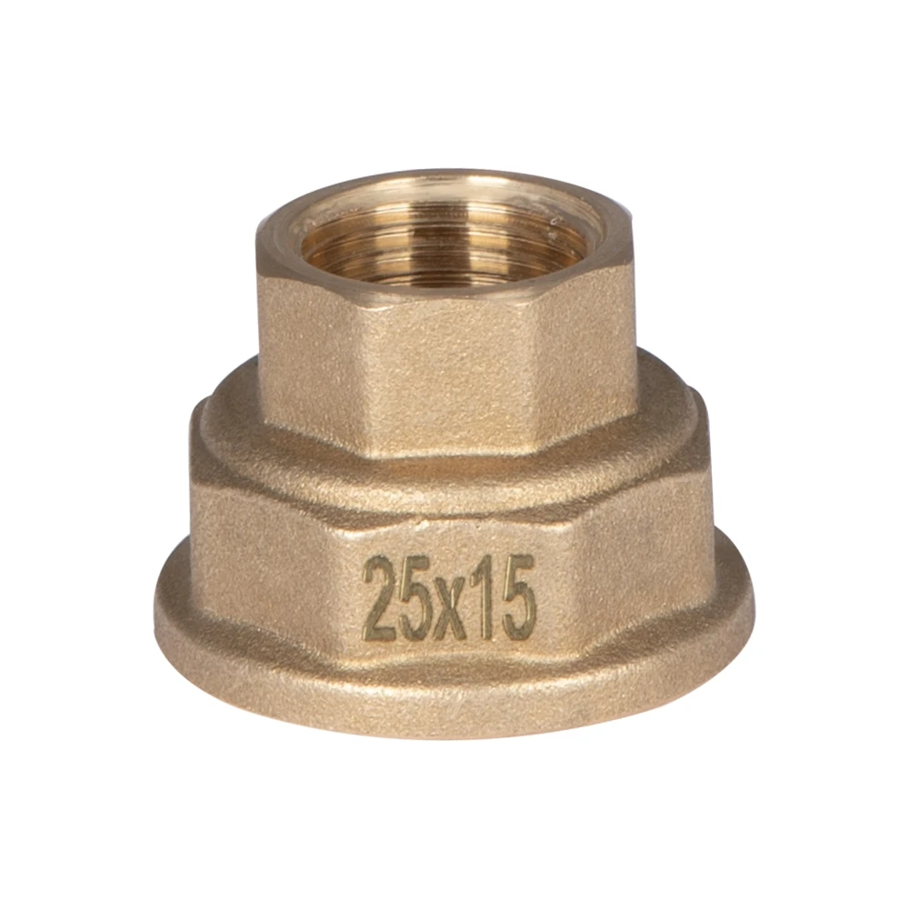 Муфта посилена латунна редукційна VA 1″х1/2″, фото 1