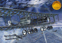 Немецкий стратегический бомбардировщик Gotha G.V Зборная пластикова модель в маштабе 1:72 Roden