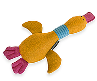 Мягкая игрушка для собак, гусь Хосе Карлос Yellow, длина 28см