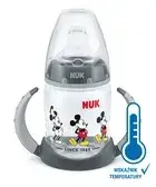 Нук, First Choice+, Микки Маус, бутылочка с индикатором температуры, 6м+, серый, 150 мл (7162543)