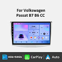 Магнитола MEKEDE 4/64 10" B6-B7 для Volkswagen VW Passat B6 B7 CC CarPlay USB WiFi 4G