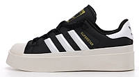 Женские кроссовки Adidas Superstar Platform Bonega Black White