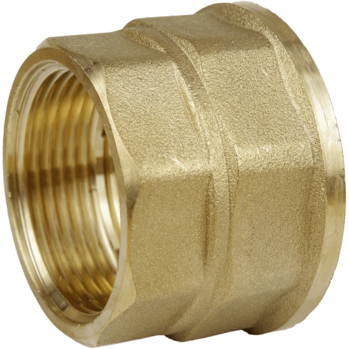 Муфта посилена латунна редукційна VA 1/2"х3/8", фото 1