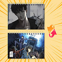 Блокнот на пружині в клітинку 48 арк. Solo Leveling / Тільки я візьму новий рівень 008