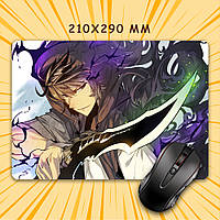Килимок для мишки А4 - 210x290 мм Solo Leveling / Тільки я візьму новий рівень 012