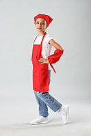 Фартух для праці і творчості з косинкою 6-10 років (червоний)