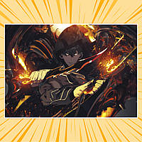 Плакат А4 Аніме Solo Leveling / Тільки я візьму новий рівень 011