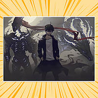 Плакат А4 Аніме Solo Leveling / Тільки я візьму новий рівень 014