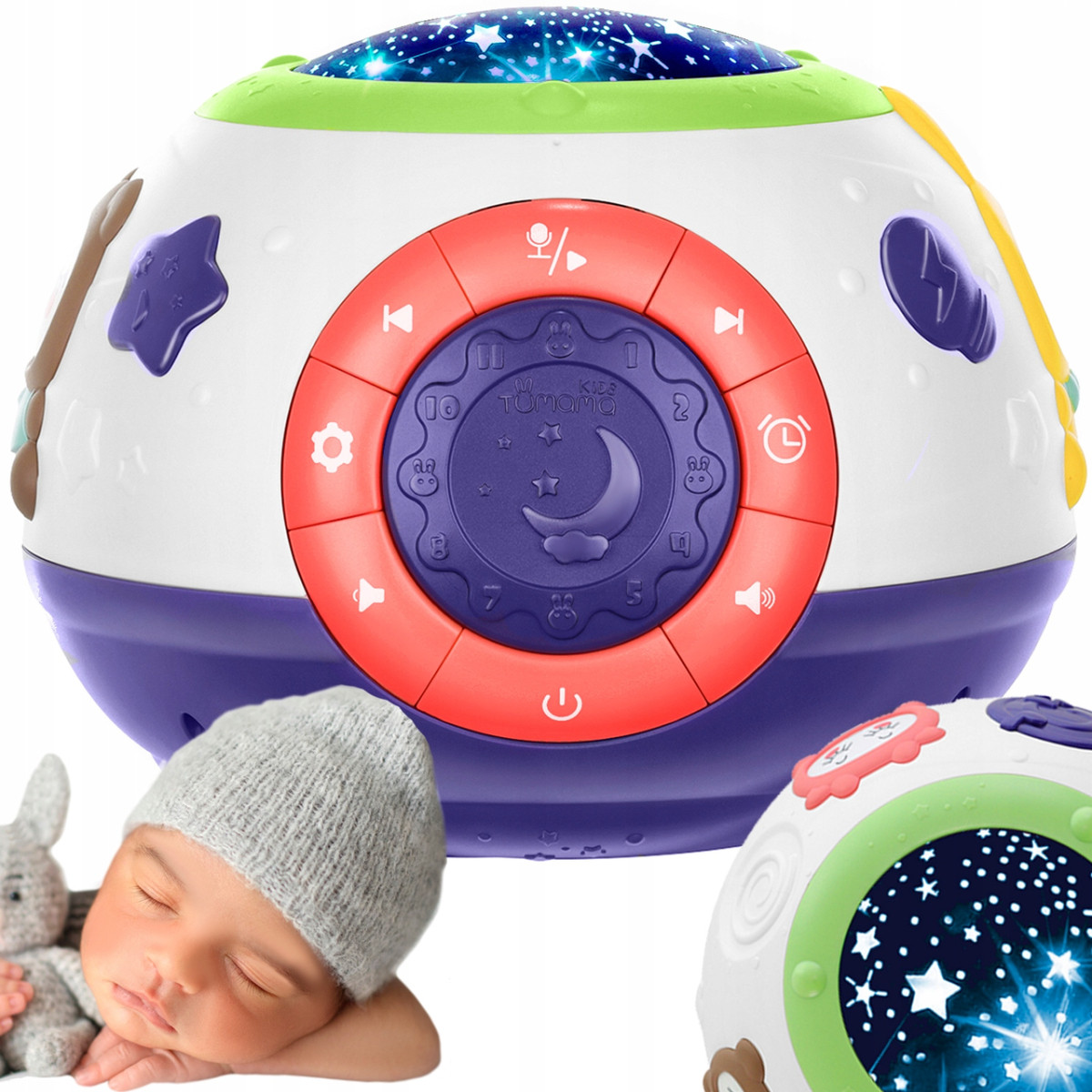 Нічник зі світлодіодним проектором та музичною скринькою Iso Trade 11212, фото 1