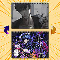 Скетчбук А5  96 арк. 60-65 гр.м² Solo Leveling / Тільки я візьму новий рівень 008