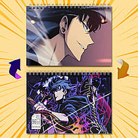 Скетчбук А5  96 арк. 60-65 гр.м² Solo Leveling / Тільки я візьму новий рівень 009