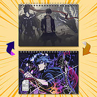 Скетчбук А5  96 арк. 60-65 гр.м² Solo Leveling / Тільки я візьму новий рівень 014