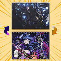 Скетчбук А5  96 арк. 60-65 гр.м² Solo Leveling / Тільки я візьму новий рівень 015