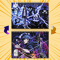 Скетчбук А5  96 арк. 60-65 гр.м² Solo Leveling / Тільки я візьму новий рівень 017