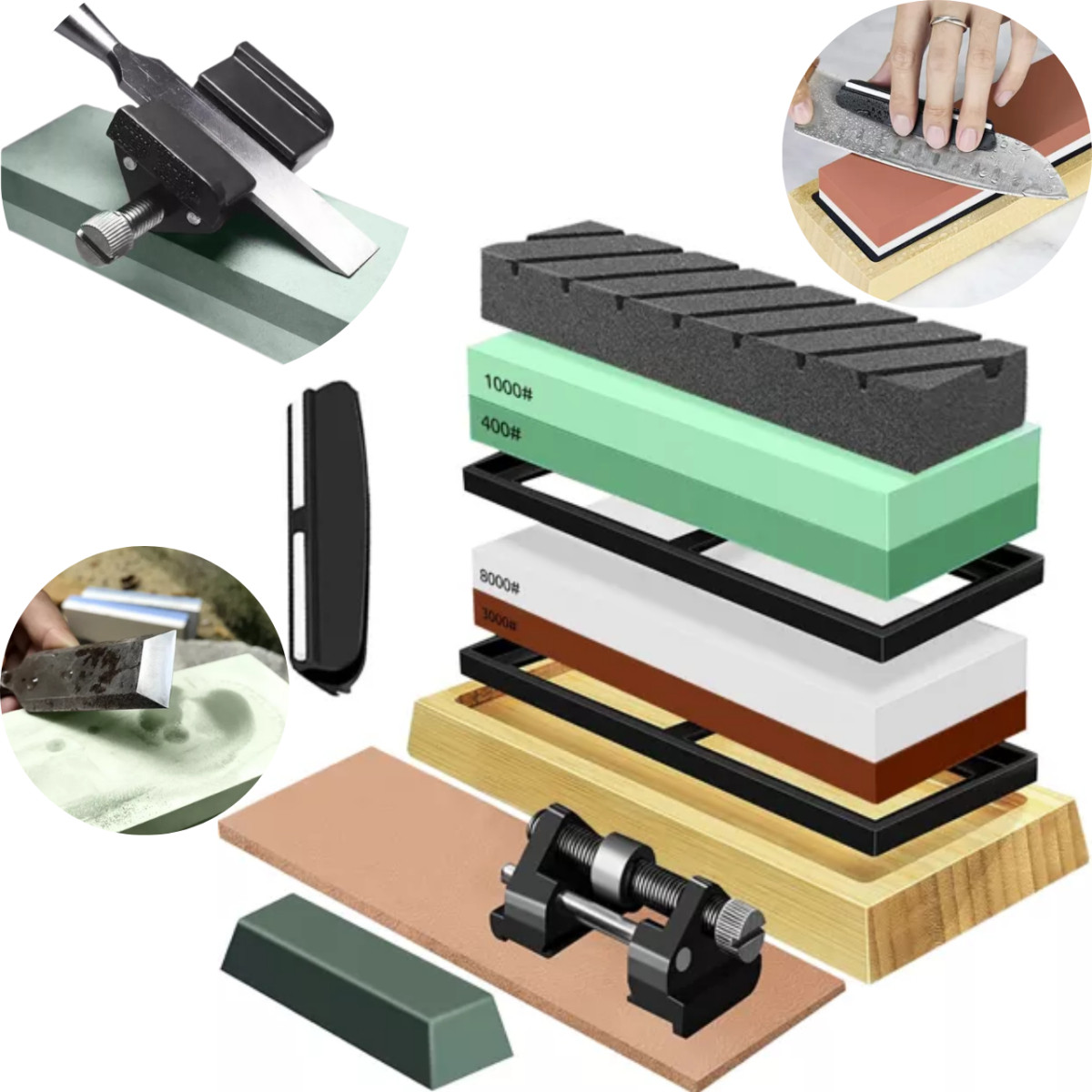 Професійний набір для заточування ножів 9 елементів - Ruhhy 23763, фото 1