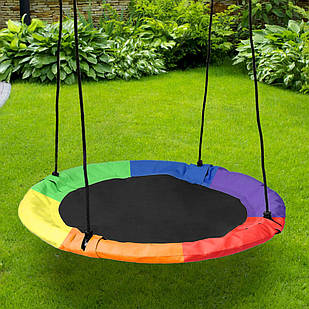 Якісна гойдалка гніздо лелеки 100 см - Веселка до 150 кг Польща