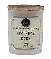 Ароматическая свеча с деревянным фитилем DW Home Birthday Cake