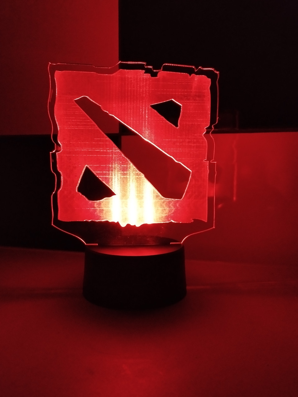 3d-світильник Дота Dota, 3д-нічник, кілька підсвіток (bluetooth), подарунок геймеру, фото 1