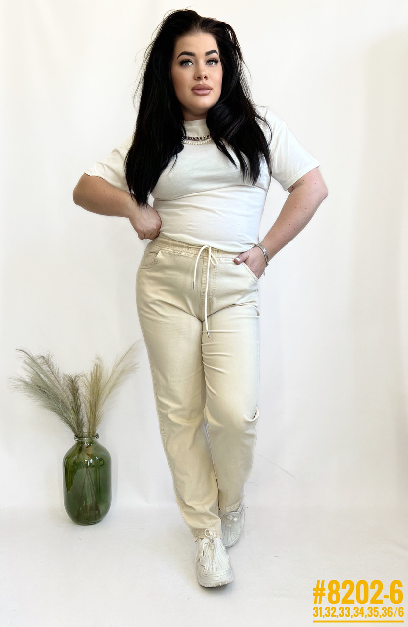 Батальні джегінси з поясом на резинці розмірний ряд 31,32,33,34,35,36, фото 1