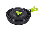 Набір туристичного посуду 3в1 алюмінієвий, Cooking Set DS-308 (чайник, каструля, сковорідка), фото 4