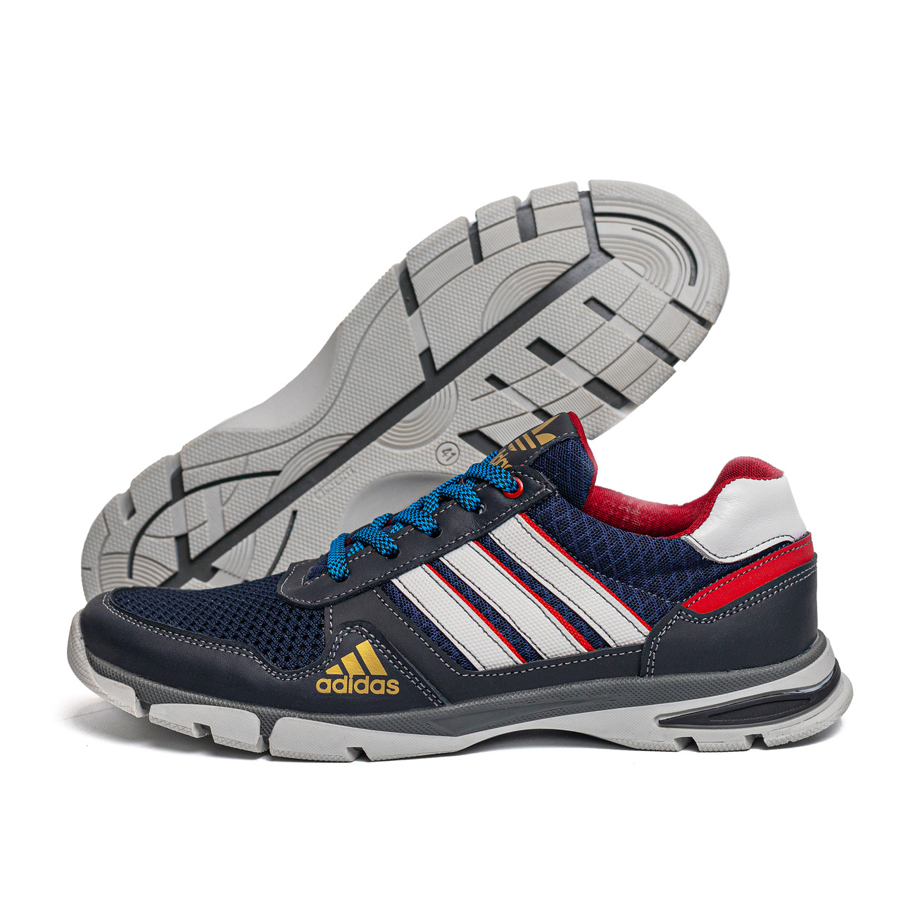 Чоловічі кросівки літні сітка Adidas Tech Flex Blue