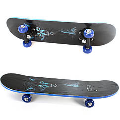 Дитячий мініскейт скейтборд дитячий вовк SP-Sport 1407 Black-Blue