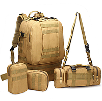 Тактический Штурмовой Военный Рюкзак с подсумками на 50-60литров Кайот HUNTER