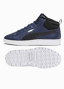 Кросівки чоловічі Puma Smash 3.0 Mid WTR 42 (27 cм) Navy/Black/White