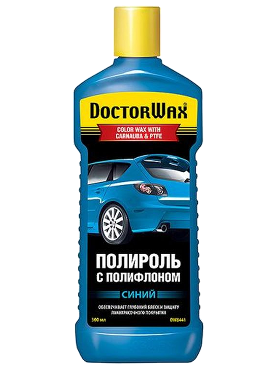 Поліроль для кузова кольоровий із поліфлоном Doctor Wax синій 300мл (DW8441)