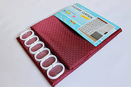 Штора для ванної та душу "Піка" 180х180 см червона