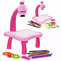 Детский стол проектор для рисования с подсветкой Projector Painting. JN-853 Цвет: розовый