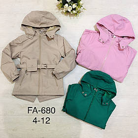 Куртки для дівчаток оптом, F&D, 4-12 років, арт. FA-680