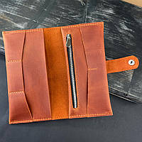 Шкіряний гаманець в коричневому кольорі