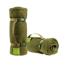 Тактичний флісовий плед 150х200 - ковдра для військових із чохлом, покривала та пледи на ліжко. BK-420 Колір: хакі