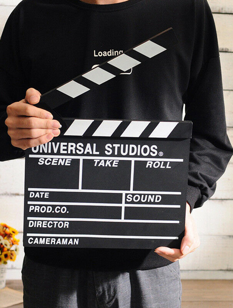 Хлопушка для режиссера RESTEQ черного цвета. Нумератор для дублей. Clapperboard Universal - фото 1 - id-p2176726549