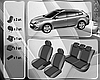 Чохли для Renault Megane III (Універсал) 2008 г (роздільний) "тканина" чорні, фото 5