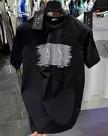 Armani Exchange футболка черная мужская котон брендовая модная стильная Армани коттон 005