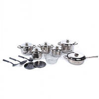 Набор посуды 18 предметов ASTRA A-2518 | Кастрюли для индукционных плит | Набор кастрюль XW-446 для дома