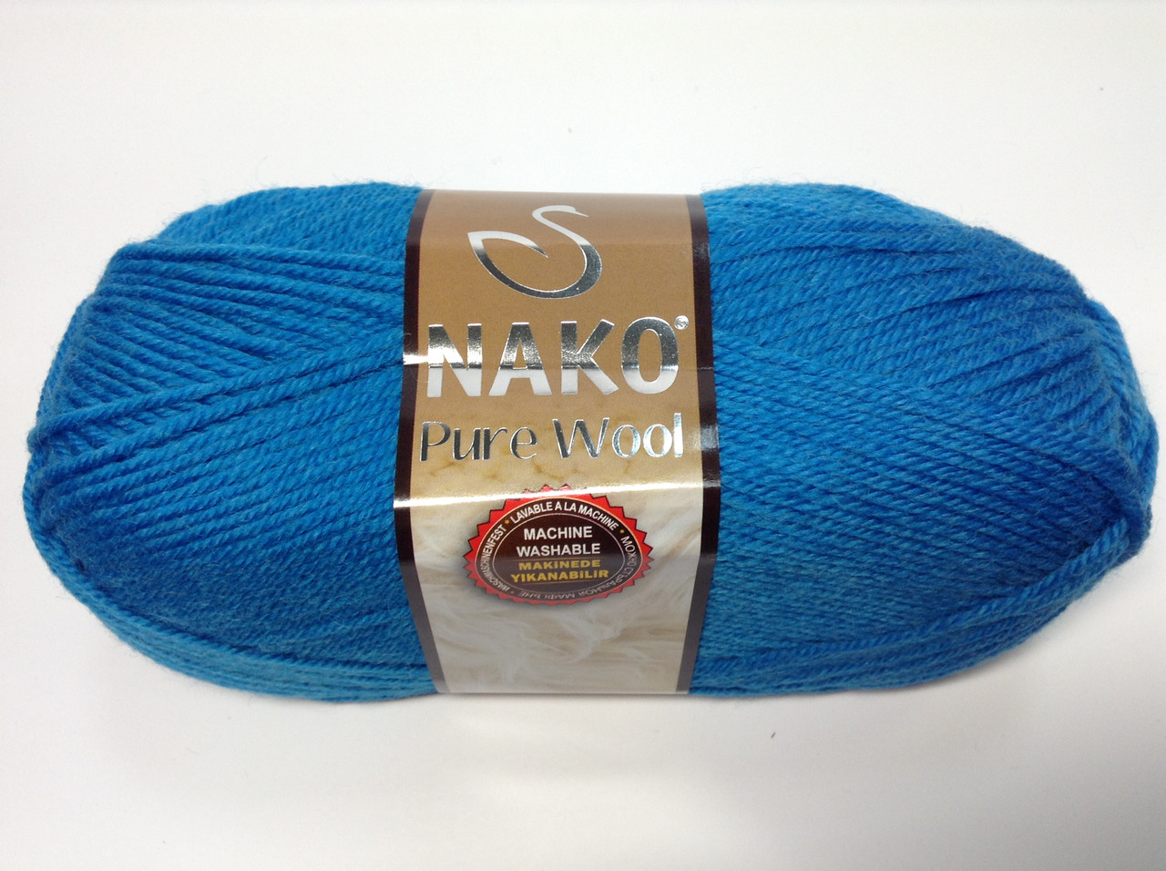 Пряжа nako pure wool - волошковий колір