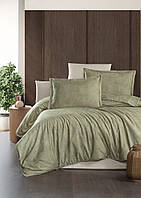 Комплект постельного белья La Romano Marlen Cedar премиум сатин 220-200 см оливковый