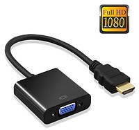 HD 1080P HDMI To VGA кабель с блоком питания для аудио HDMI-папа-VGA-мама