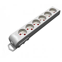 Колодка 6 гнізд без заземлення Mutlusan зі шторками 49-12-10