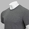 Футболка чоловіча NOVEL G-3000 Т.СІРА 95% бавовна 5% еластан L(Р), фото 2