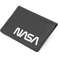 Кожаная обложка для автодокументов с логотипом NASA GRANDE PELLE 11490 Черный ep