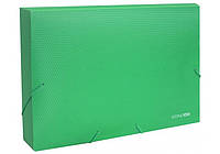 Папка-бокс пластиковая А4 на резинках Economix, 60 мм, фактура бриллиант, зеленая E31405-04 (1)