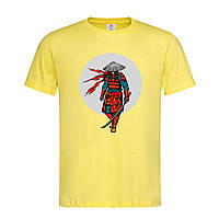 Желтая мужская/унисекс футболка На подарок с Самураем (24-1-8-жовтий)