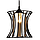 Люстра підвіс лофт зі скляним плафоном у металевому обрамленні під лампу Е27 Svet SR-N3759/1H BK, фото 2