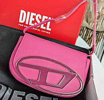 Сумка жіноча клатч Diesel рожевий через плече