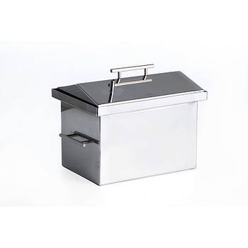 СИЛА Коптильня з нержавіючої сталі, з гідрозатвором, товщина 1.5 мм, 400х300х300, +чохол, +рукавиці