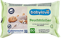 Салфетки для детей влажные Babylove mit Aloe Vera с алоэ и ромашкой 80шт. 4066447238747